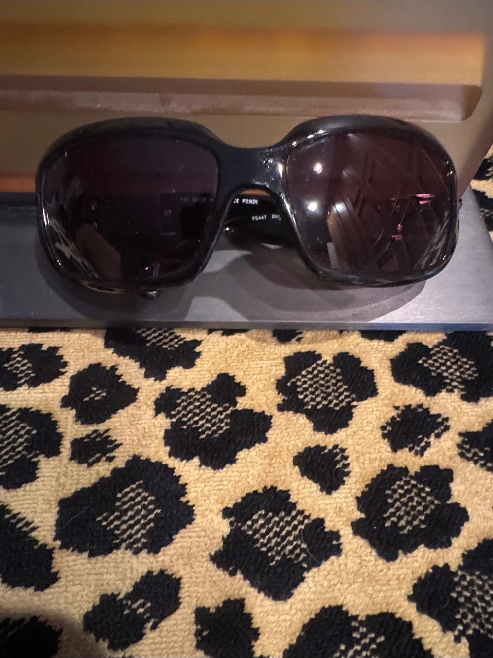Fendi Brown Gloss Oversized Women's Sunglasses